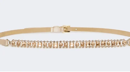 The Aurora Crystal Statement Belt – Amber & Gold